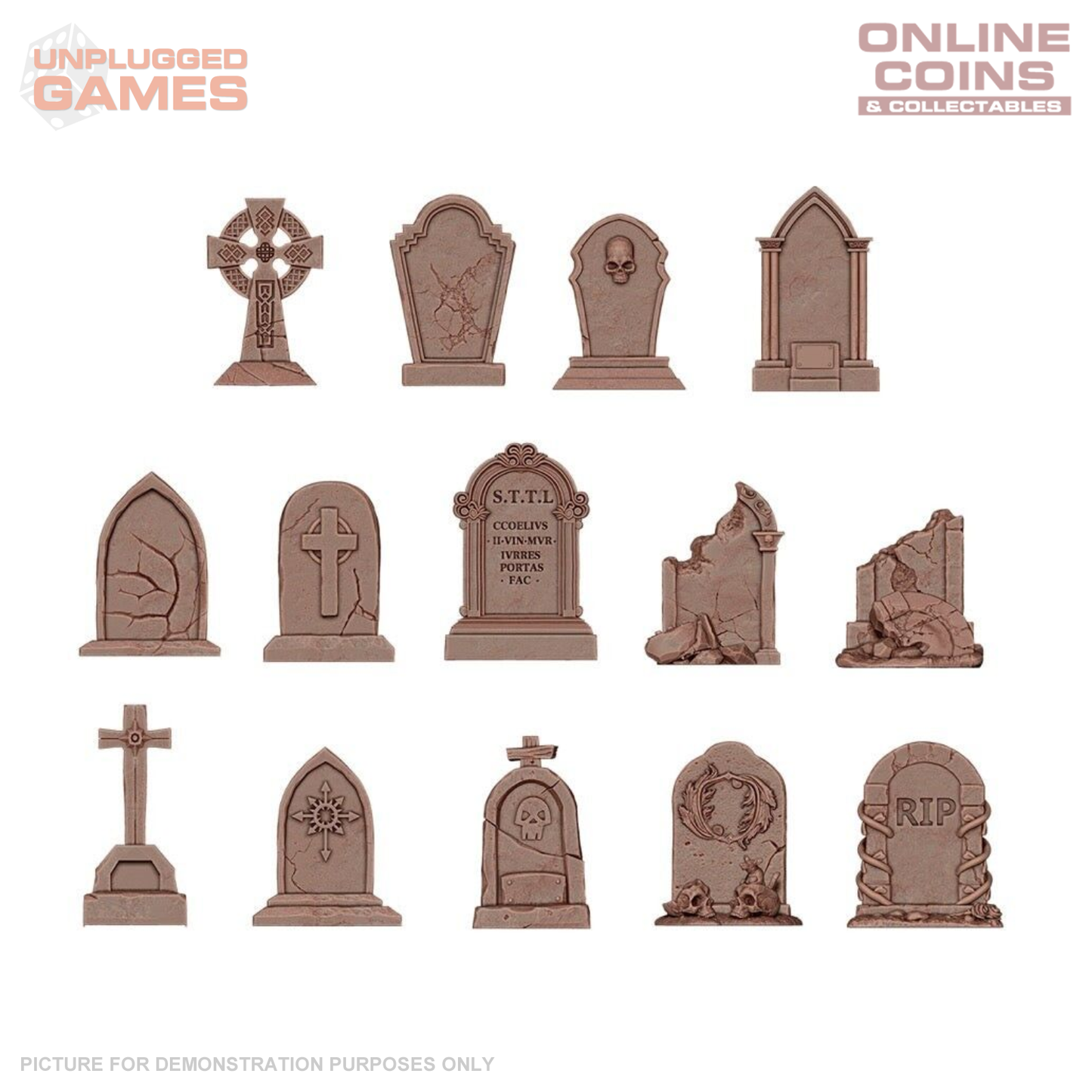 AK Interactive - Basing Bits - Tombstones - 14 Pieces
