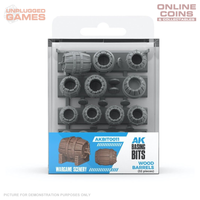 AK Interactive - Basing Bits - Wood Barrels - 32 Pieces