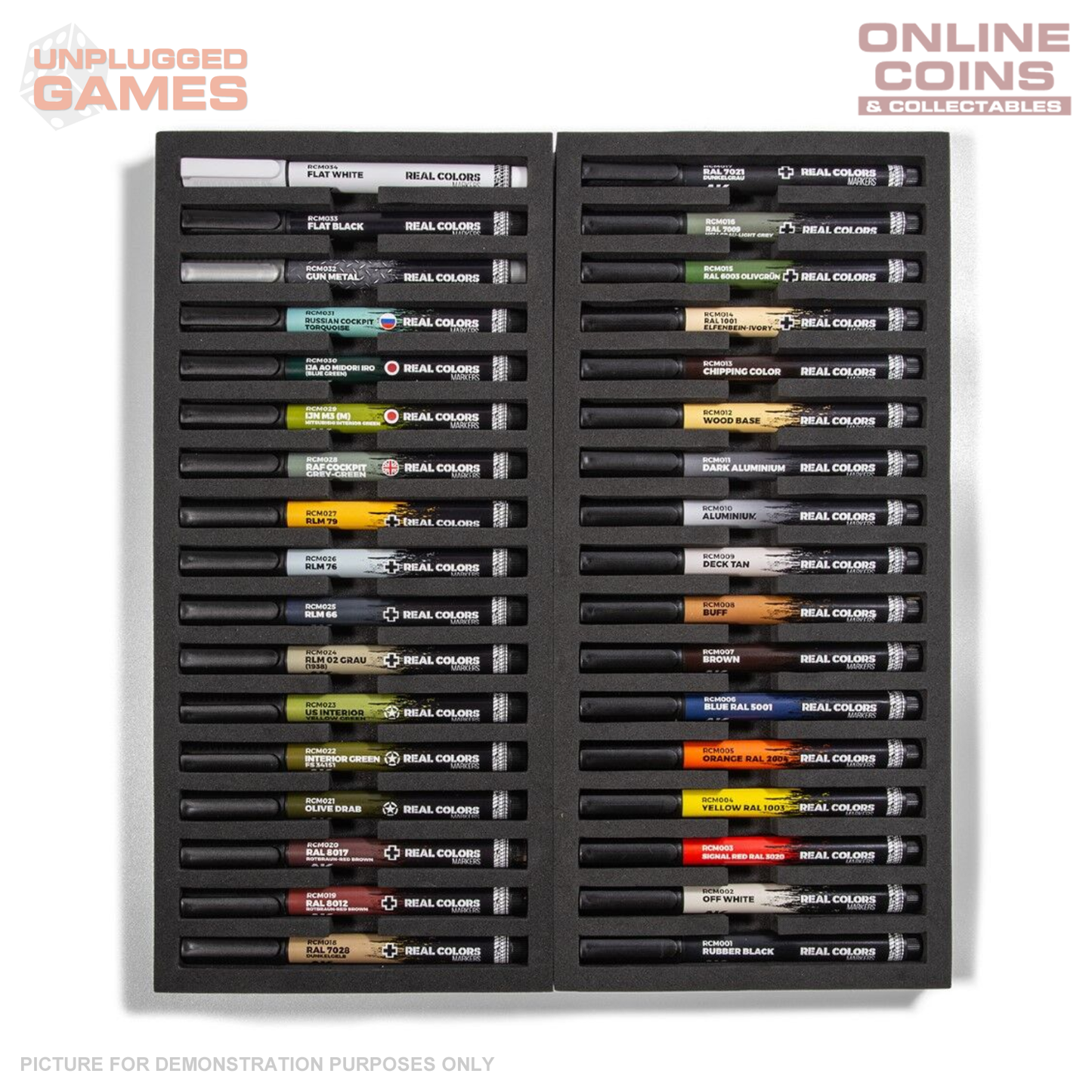 AK Interactive - RC Markers - Special Box Real Colors Markers - 34 Colours
