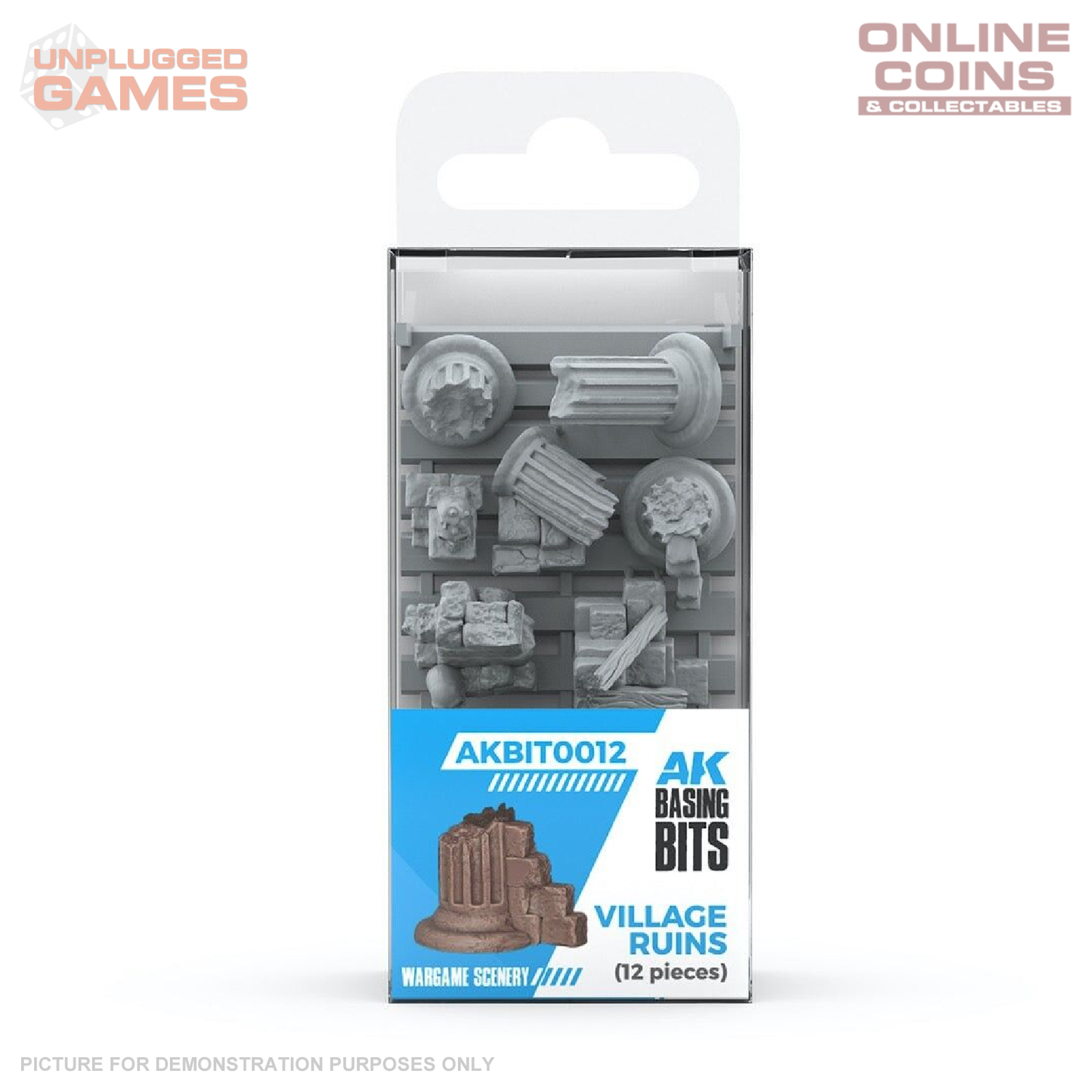 AK Interactive - Basing Bits - Village Ruins - 12 Pieces