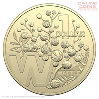 2022 Australian $1 Coin Hunt 3 W Wattle - Uncirculated Loose Coin From Security Bag