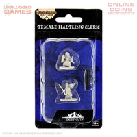 Pathfinder Deep Cuts Unpainted Miniatures - Female Halfling Cleric