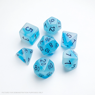 Gamegenic Glow Series - Icy Crumbss - RPG Dice Set (7 pcs)