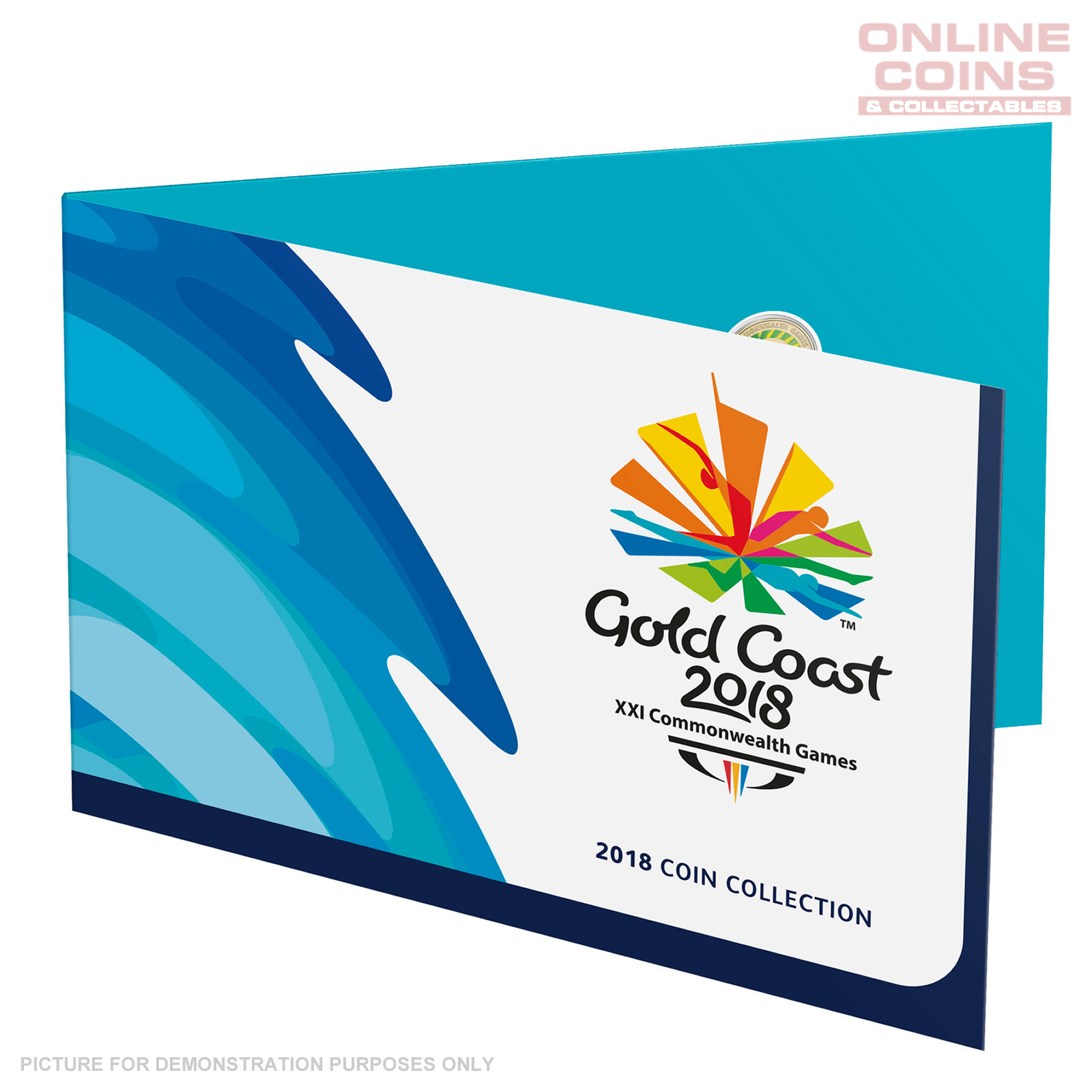 2018 Gold Coast XXI Commonwealth Games - 7 Coin Coloured Set (VERDEGRIS PRESENT)