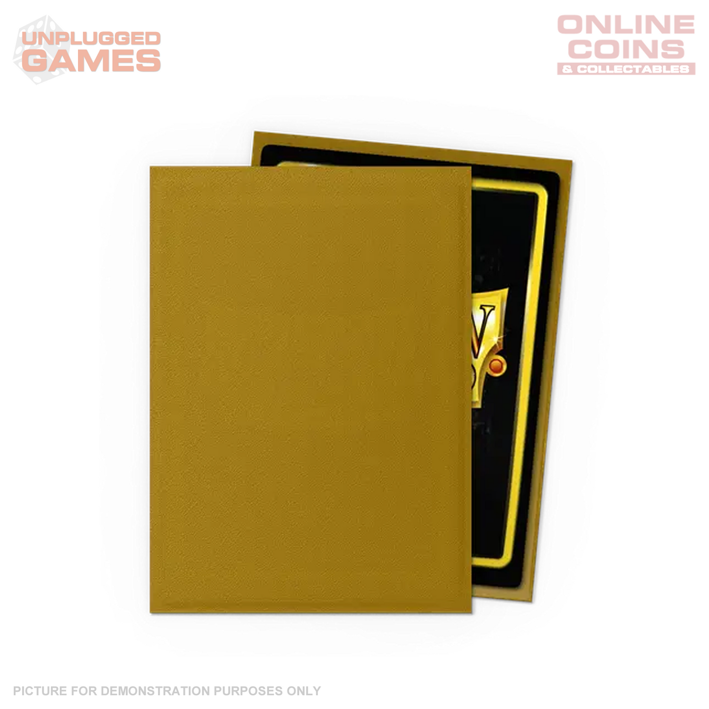 Dragon Shield 100 Standard Size Card Sleeves - Matte Gold