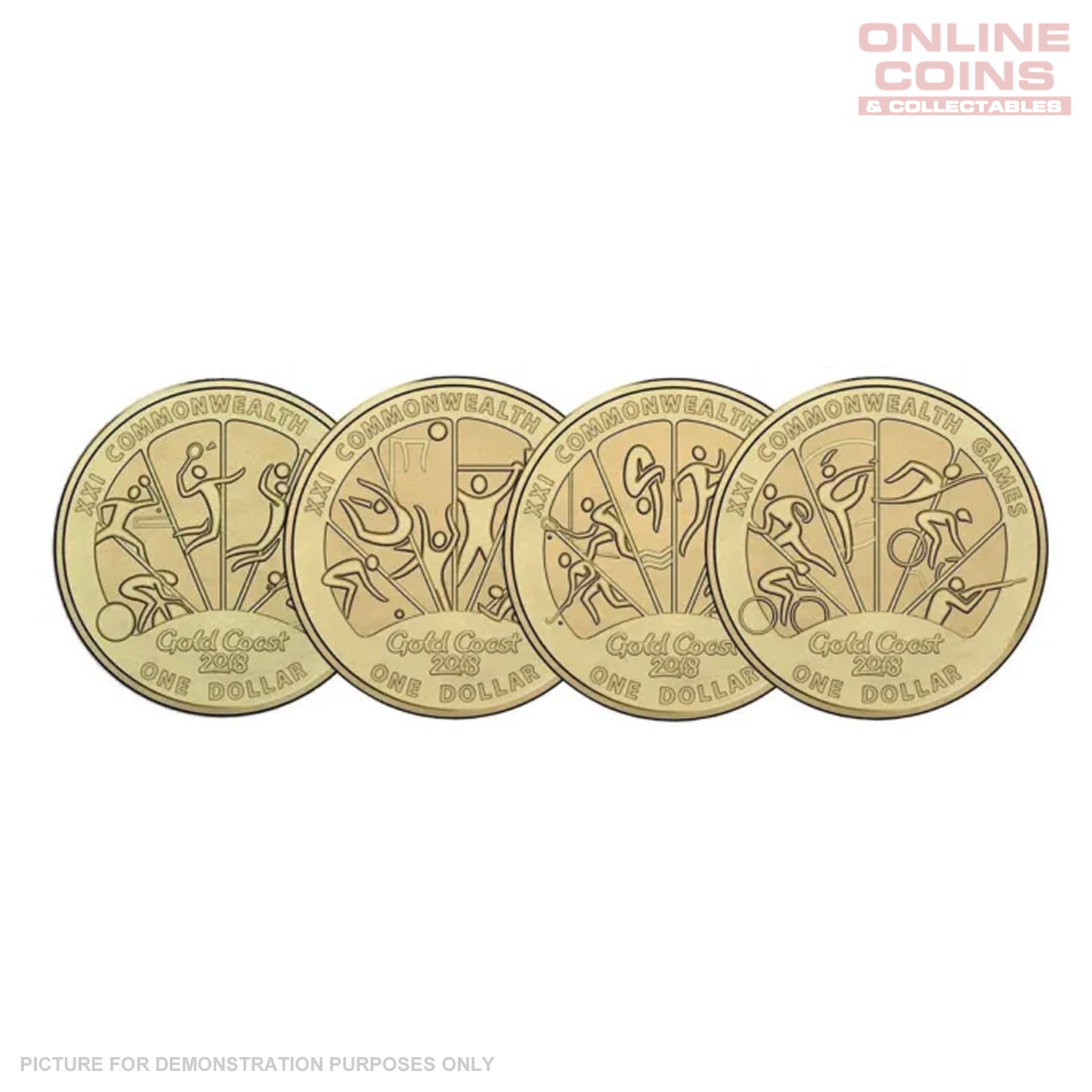 2018 Gold Coast XXI Commonwealth Games - 7 Coin Coloured Set (VERDEGRIS PRESENT)
