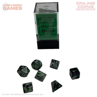 Chessex Gemini Mini Black-Grey/Green 7-Die Set