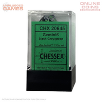 Chessex Gemini Mini Black-Grey/Green 7-Die Set
