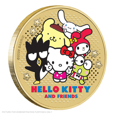 2026 - Perth Mint - Hello Kitty and Friends Stamp and Coloured Coin Cover