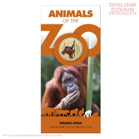 2012 $1 AlBr Uncirculated Carded Coin - Animals of the Zoo series- Orangutan
