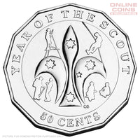 2008 Royal Australian Mint - Centenary of Scouts in Australia - Uncirculated 50c coin in card