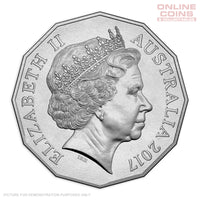 2017 50c Coloured Uncirculated 50c Carded Coin - Sir Jack Bradham