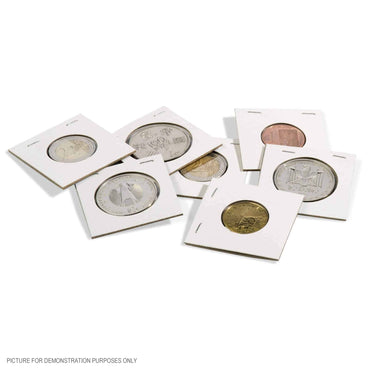 Lighthouse TACK 25mm Staple 2"x2" Coin Holders - Unboxed x 100 (Suitable For Australian 10c Coins)