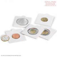 Lighthouse MATRIX WHITE 25mm Self Adhesive 2"x2" Coin Holders (Suitable For Australian 10c Coins And Shillings)