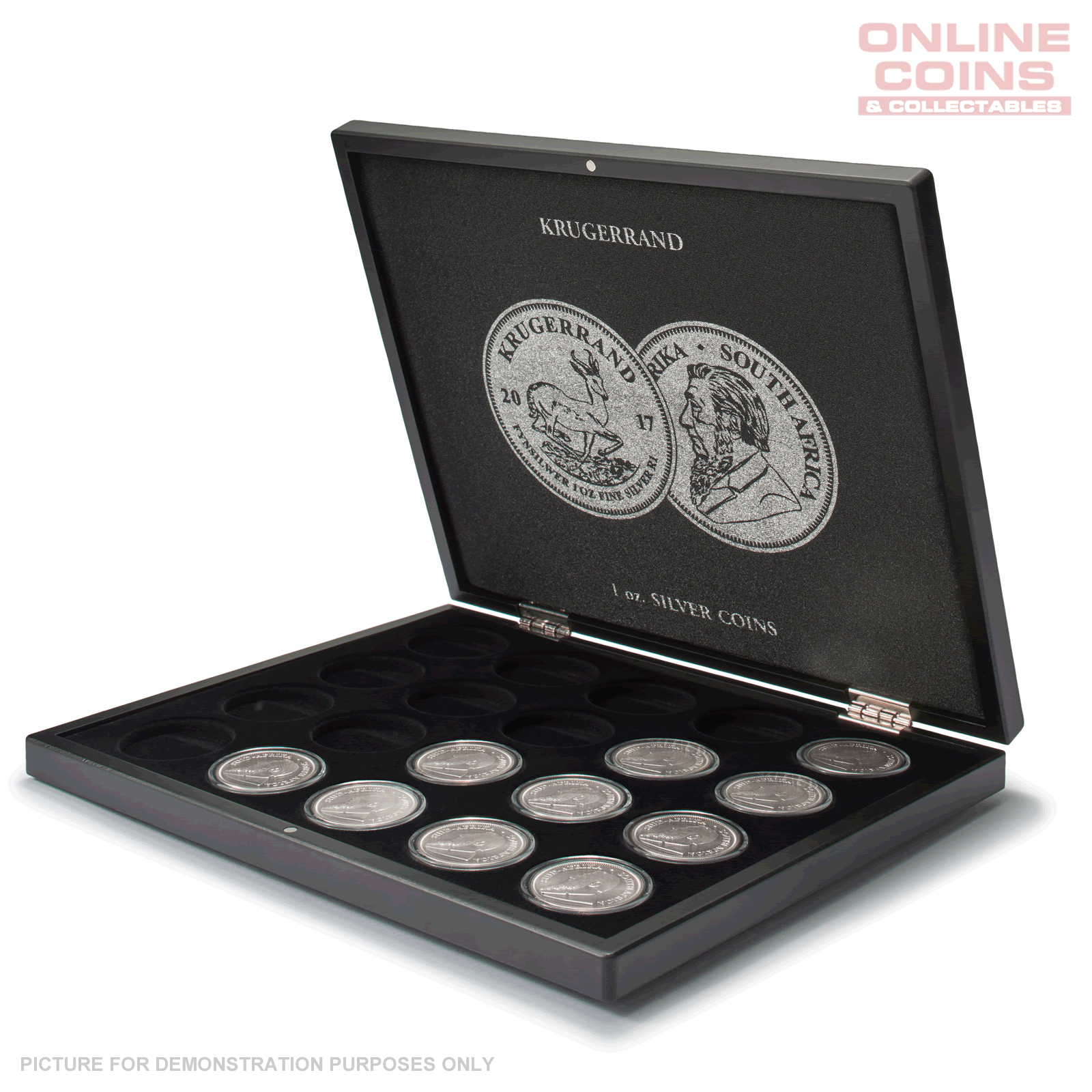 Presentation case for 20 Krugerrand silver coins (1 oz.) in capsules