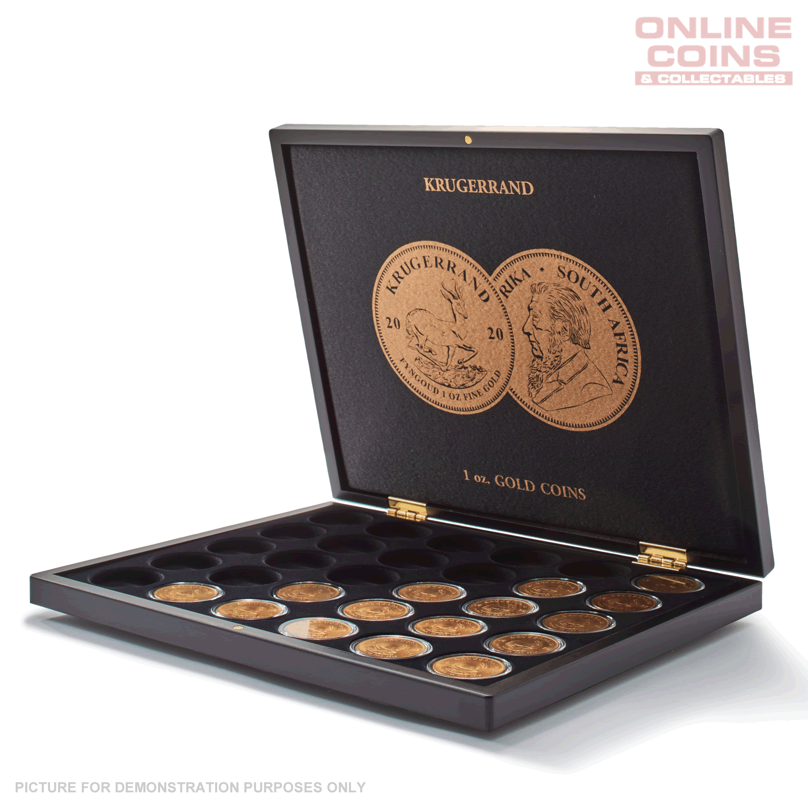 Presentation case for 30 Krugerrand gold coins (1 oz.) in capsules