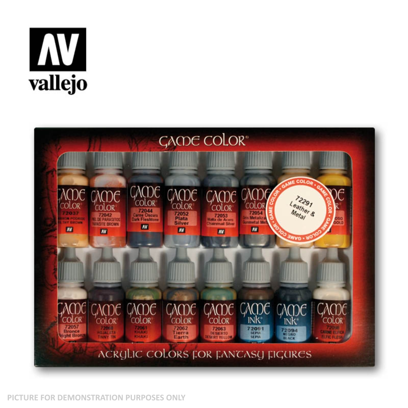 Vallejo Game Colour - Leather & Metal 16 Colour Set