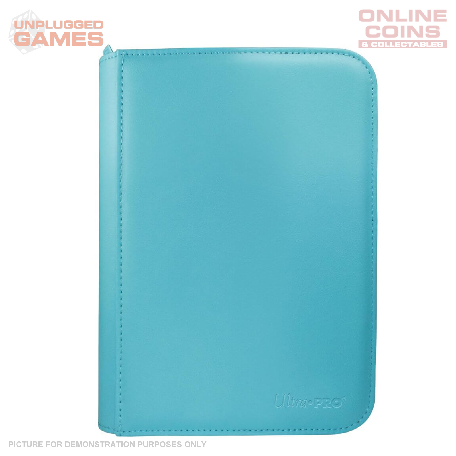 ULTRA PRO Binder - Vivid 4-Pocket Zippered Pro-Binder - LIGHT BLUE