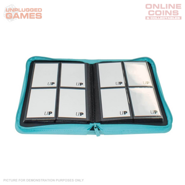 ULTRA PRO Binder - Vivid 4-Pocket Zippered Pro-Binder - LIGHT BLUE