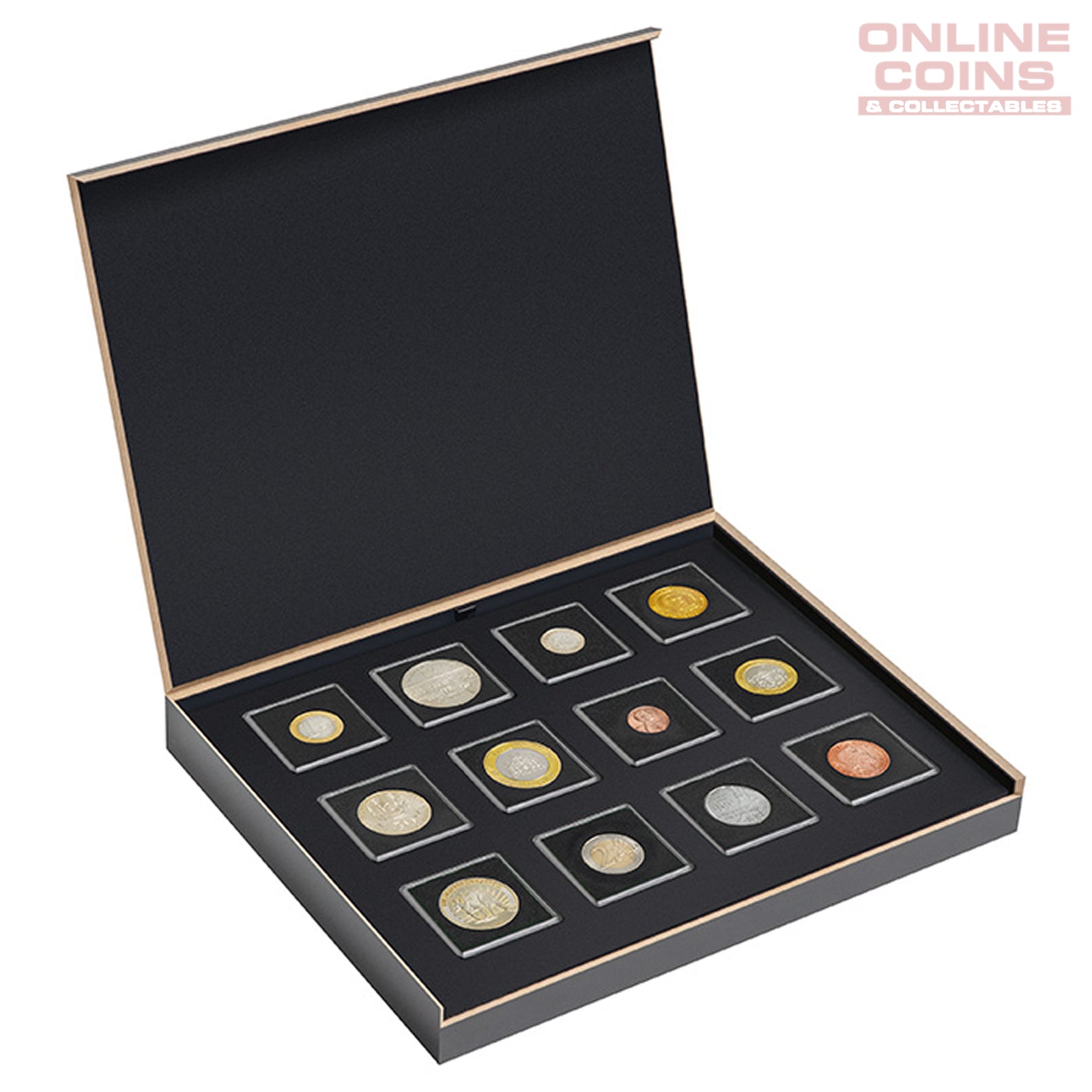 LIGHTHOUSE LUXOR COIN CASE - Suitable For 12 Quadrum Capsules.