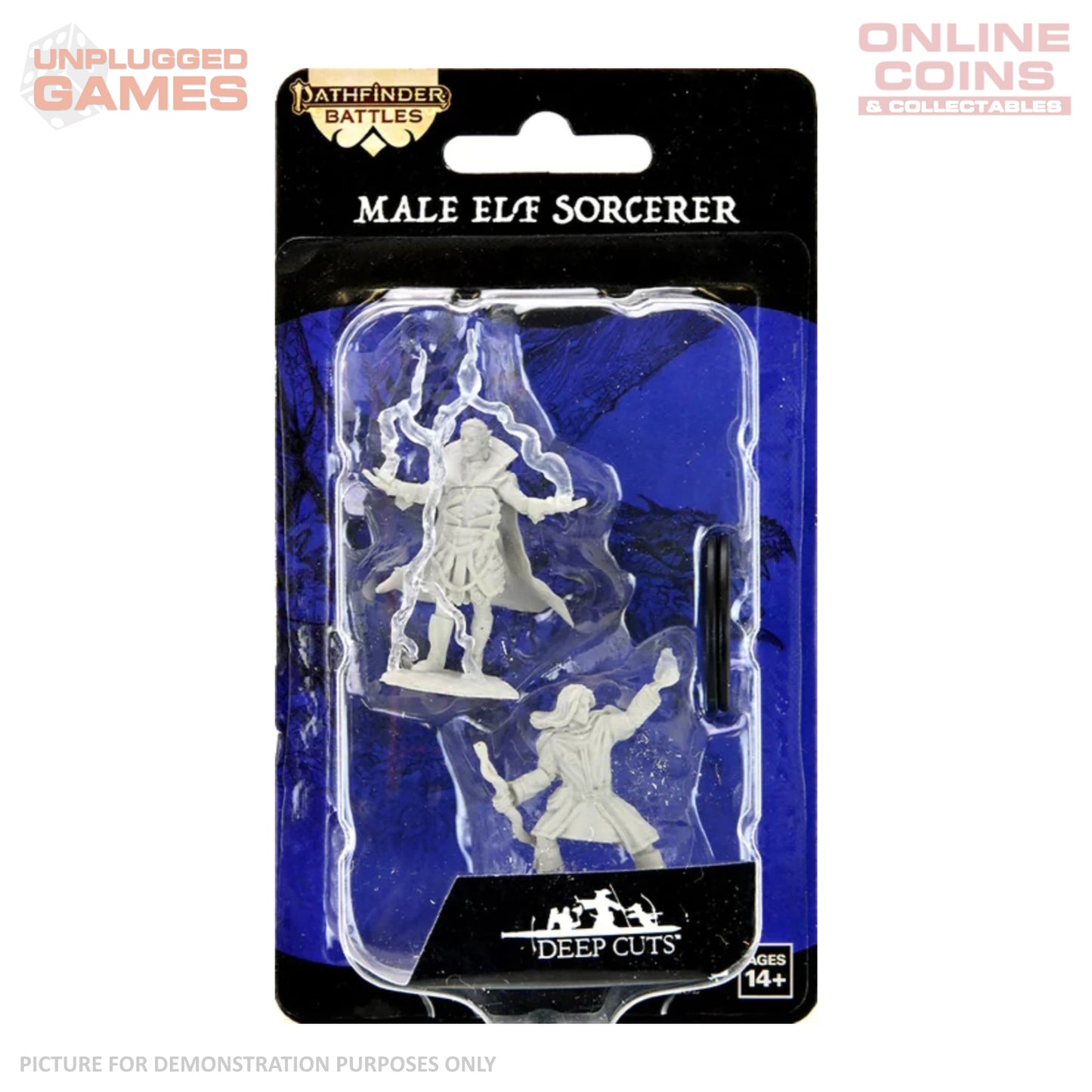 Pathfinder Deep Cuts Unpainted Miniatures - Male Elf Sorcerer