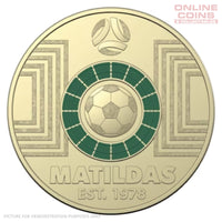 2023 $2 Circulated Coloured Coin - Dark Green Matilda FIFA Soccer Loose Coin