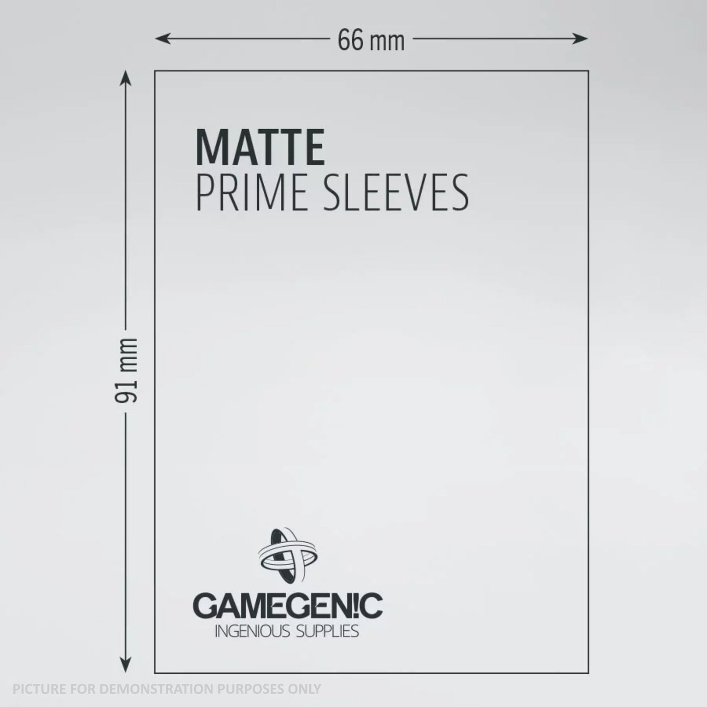 GameGenic MATTE Prime Sleeves 100 Pack - BLACK