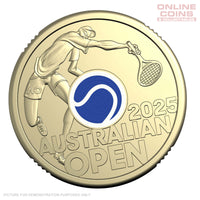 2025 LOOSE Circulated Men's Australian Open Coloured $2 Coin