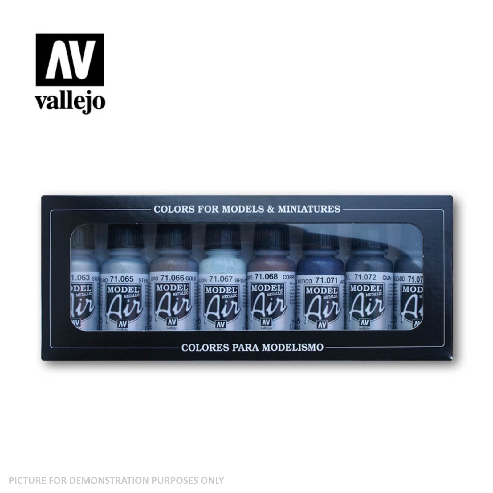 Vallejo Model Air - Metallic Colours 8 Colour Set