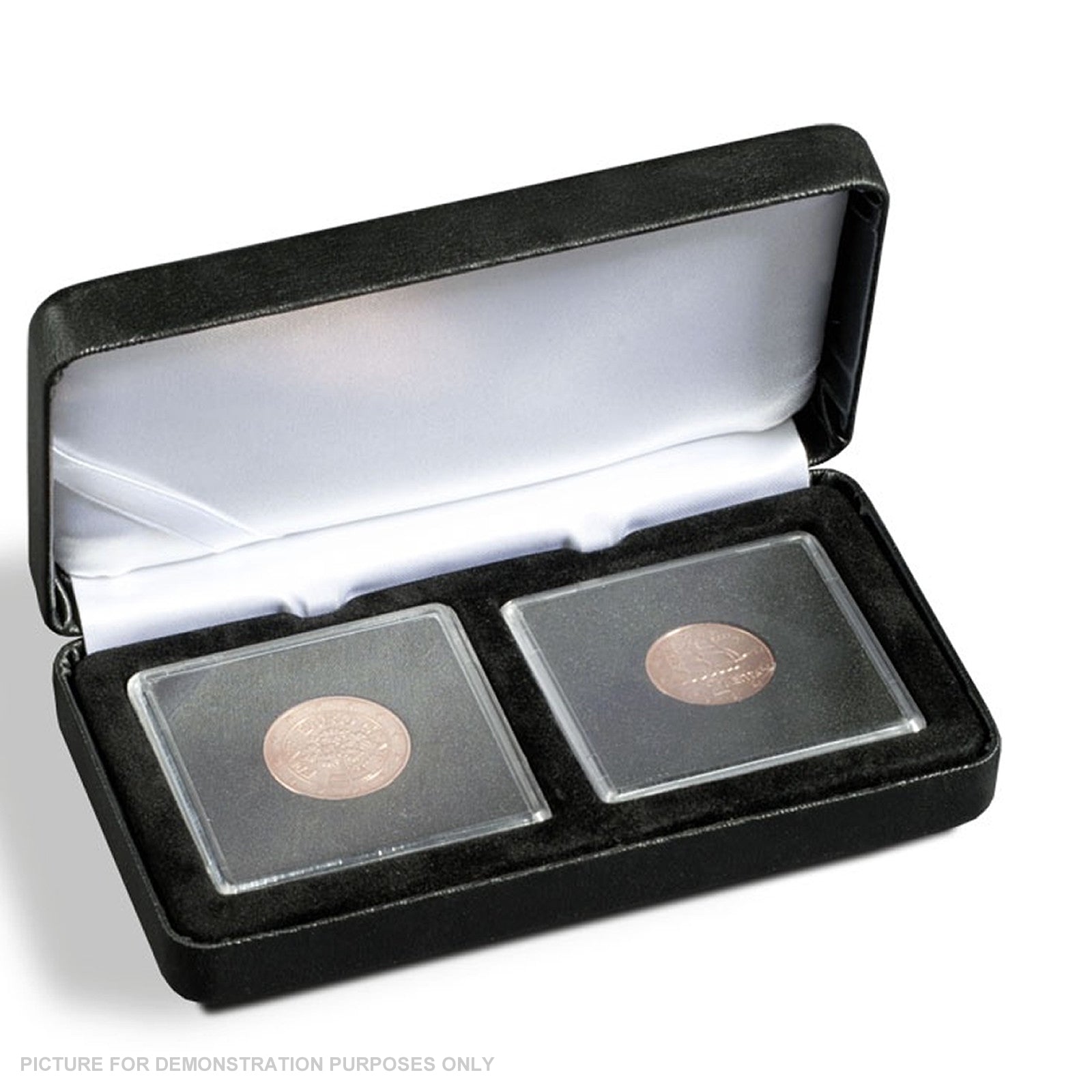 Lighthouse - Nobile Quadrum Satin Lined 2 Coin Display Case