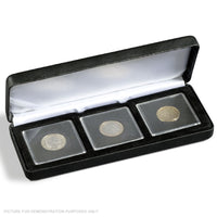Lighthouse - Nobile Quadrum Satin Lined 3 Coin Display Case