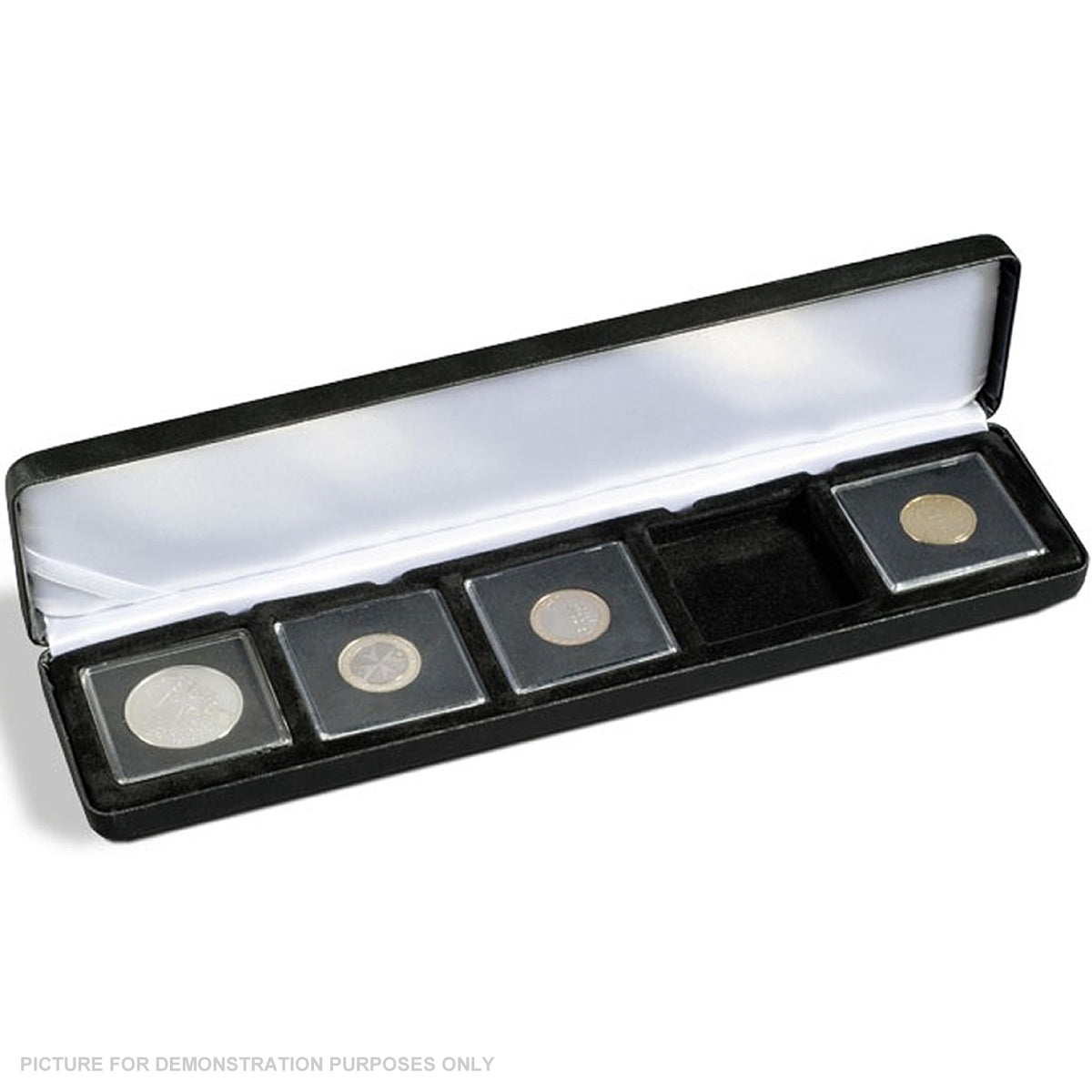 Lighthouse - Nobile Quadrum Satin Lined 5 Coin Display Case