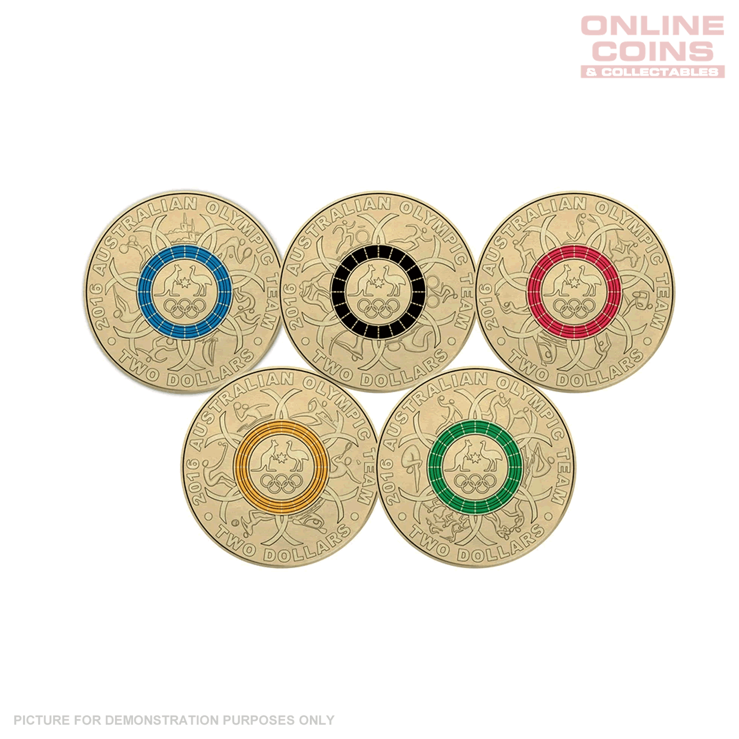2016 $2 Uncirculated Olympic 5 Coin Collection - Kayaking Cover