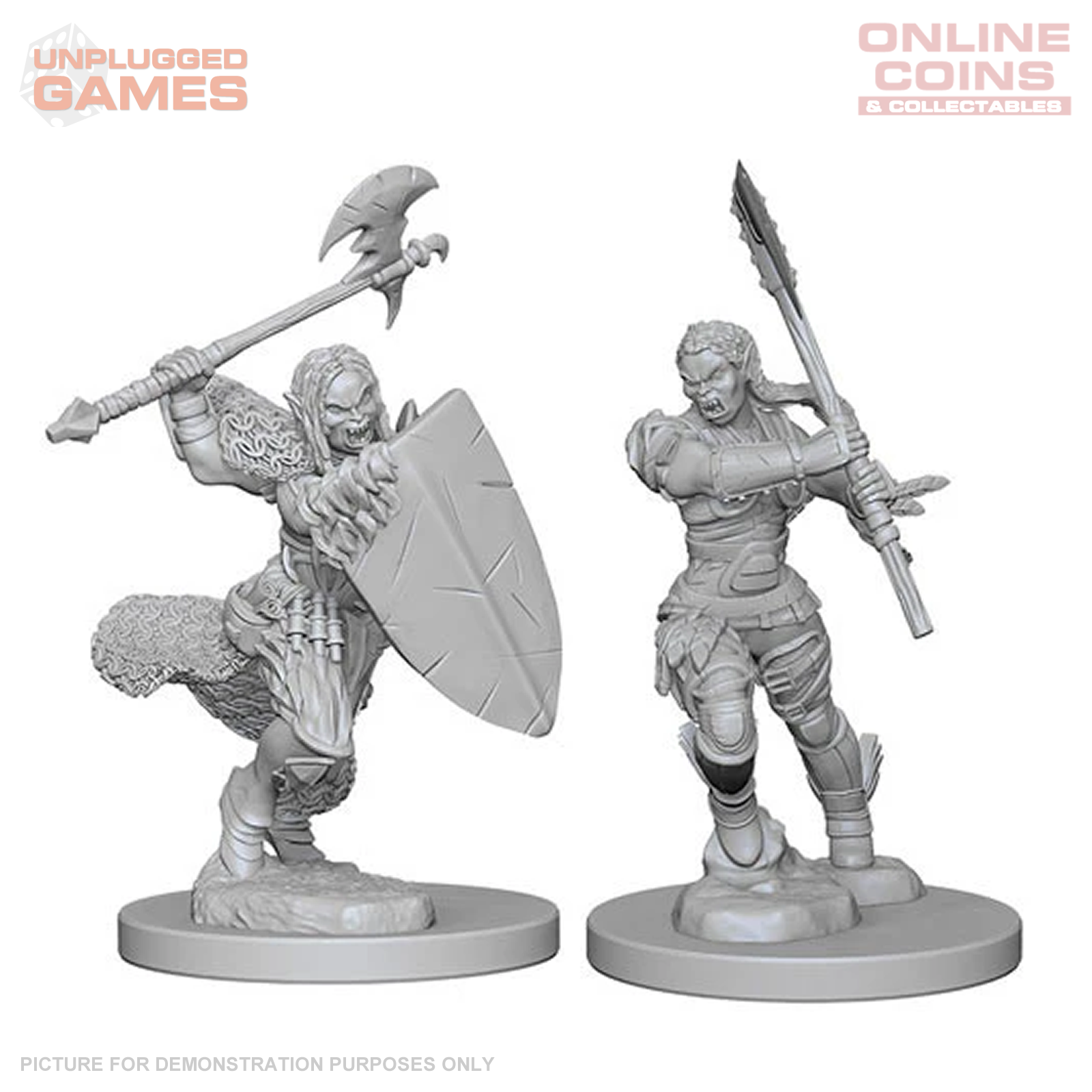 Pathfinder Deep Cuts Unpainted Miniatures Half-Orc Female Barbarian