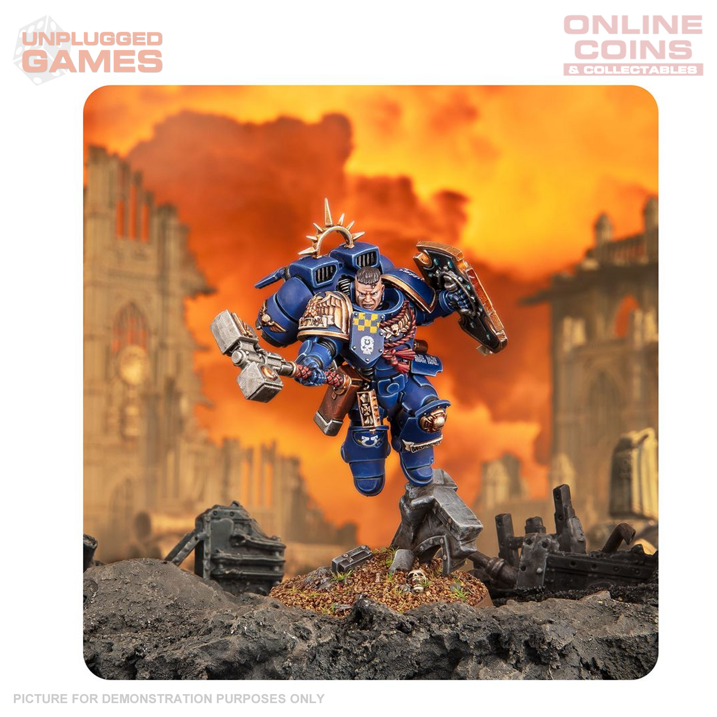 Warhammer 40,000 - Space Marines - Captain With Jump Pack and Relic Shield