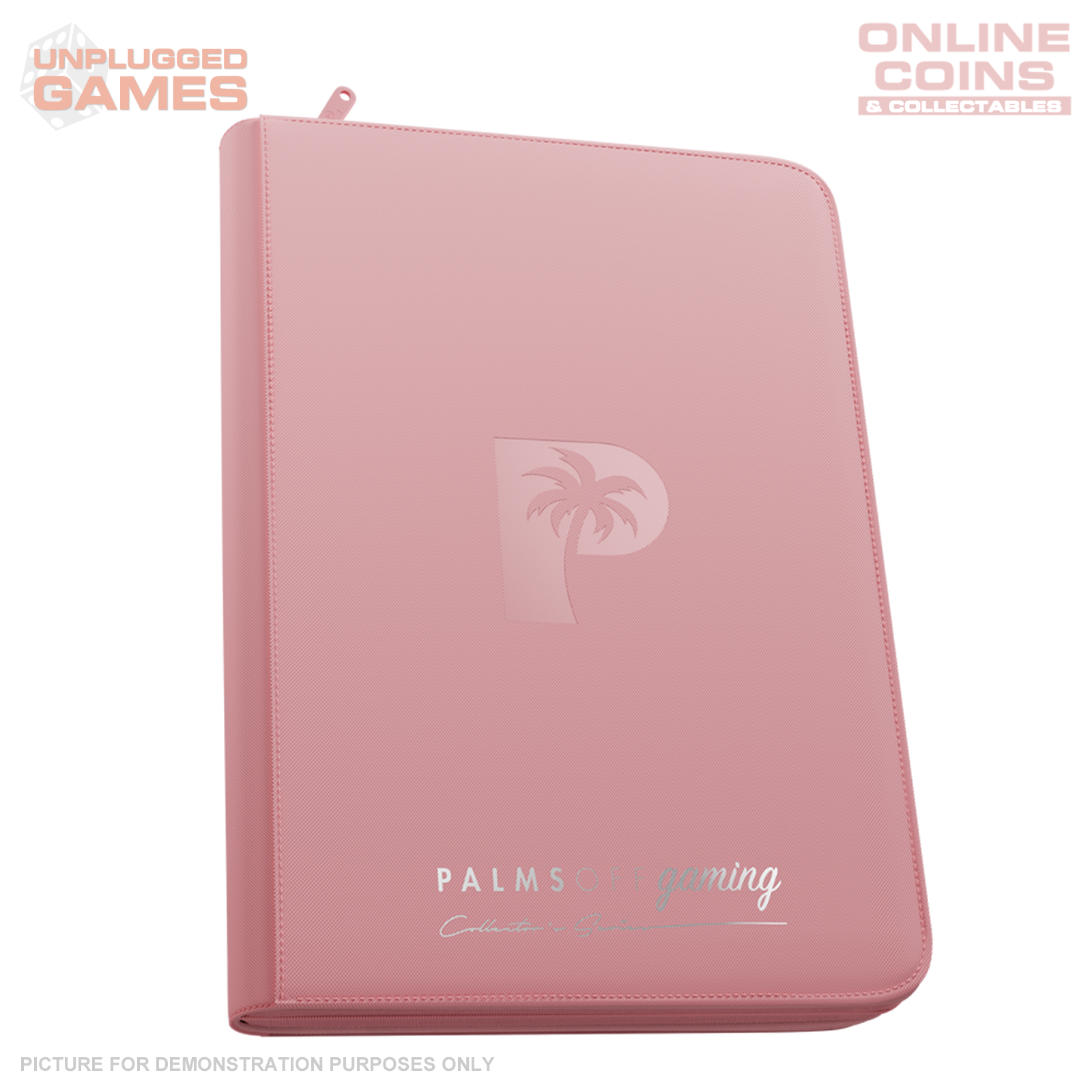 Palms Off Gaming Collector's Series Top Loader Zip Binder - 9 Pocket - Pink