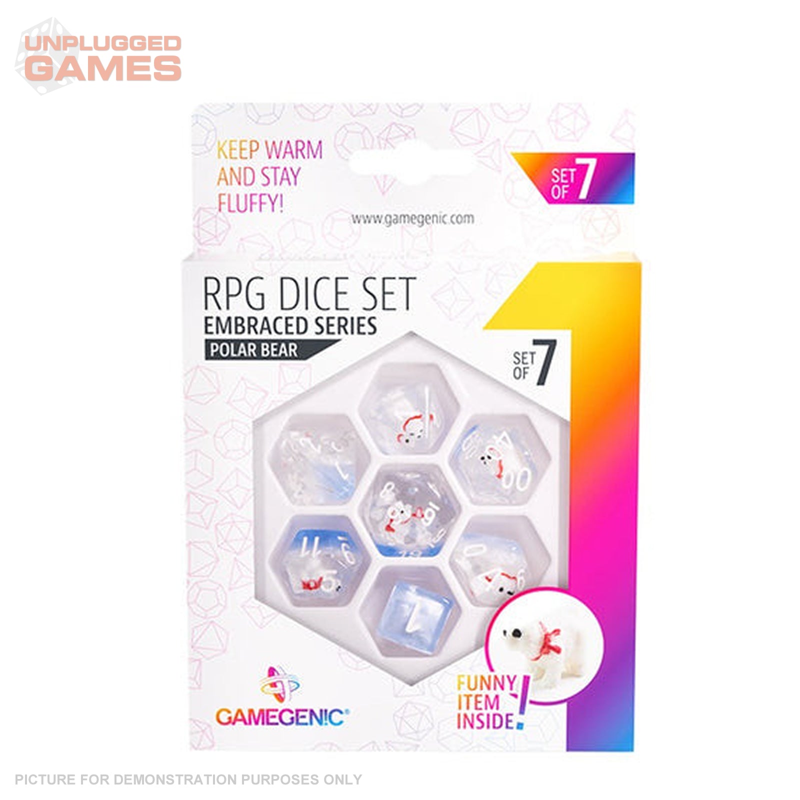 Gamegenic Embraced Series - Polar Bear - RPG Dice Set (7pcs)