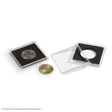 BULK BUY - Lighthouse Quadrum 19mm Square Coin Capsules Suit Sixpence & 5c 100 Pack