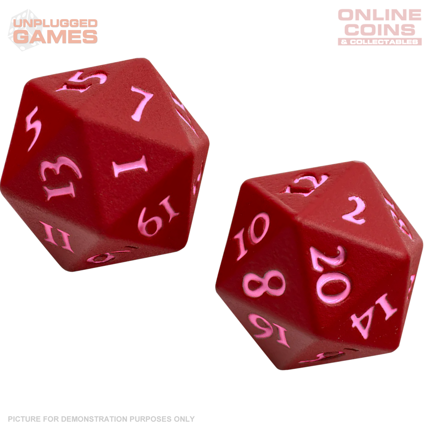 VIVID Heavy Metal D20 Dice - RED