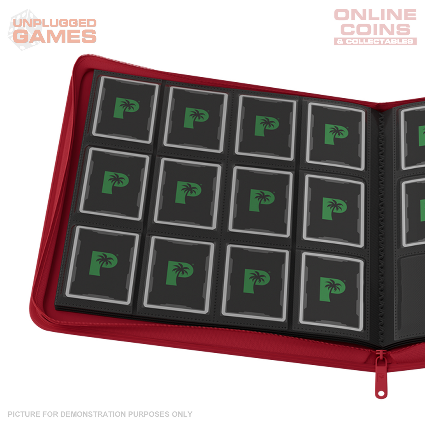 Palms Off Gaming Stealth 12 Pocket Zip Binder - RED
