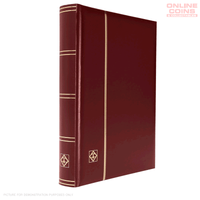 Lighthouse A4 COMFORT Stockbook 64 Page Padded Cover - BURGUNDY