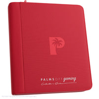 Palms Off Gaming Collector's Series Top Loader Zip Binder - 4 Pocket - Red