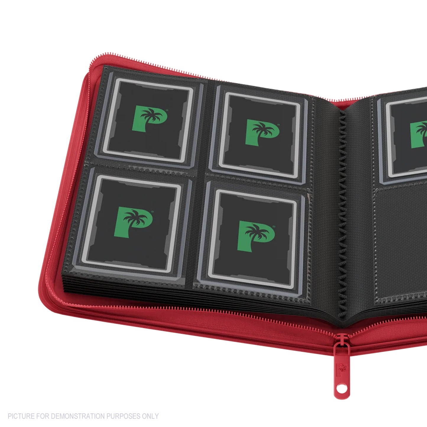 Palms Off Gaming Collector's Series Top Loader Zip Binder - 4 Pocket - Red