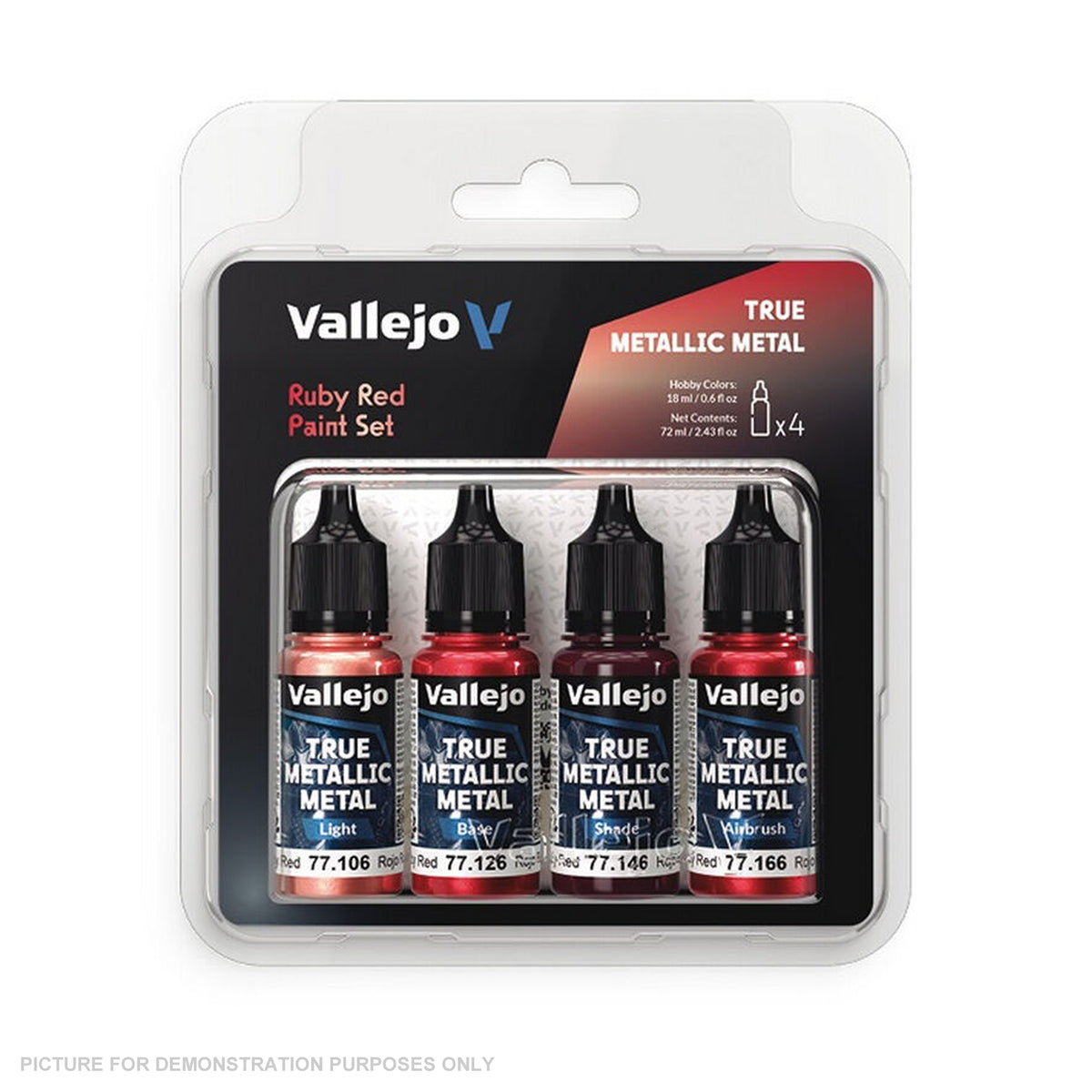 Vallejo - True Metallic Metal - Set - Ruby Red