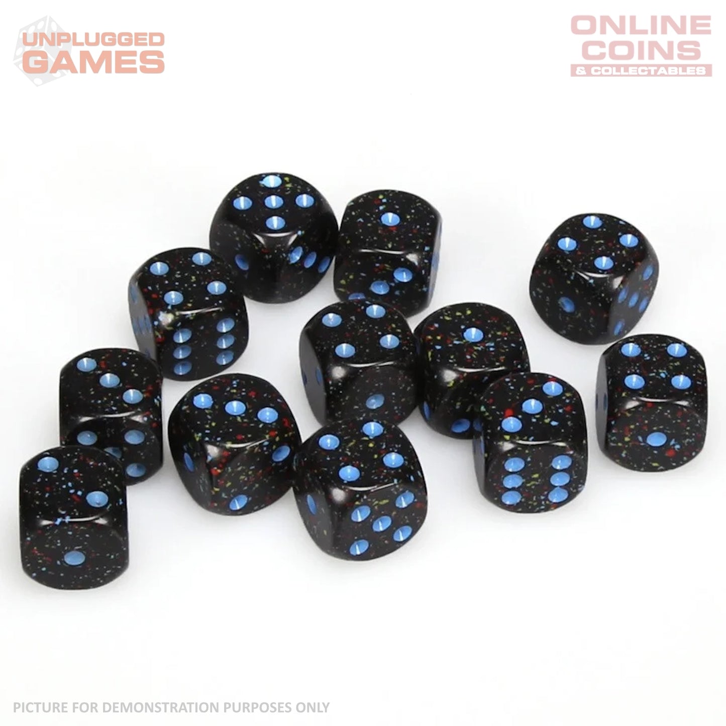 CHESSEX D6 Dice 16mm (12) - Speckled Blue Stars Block