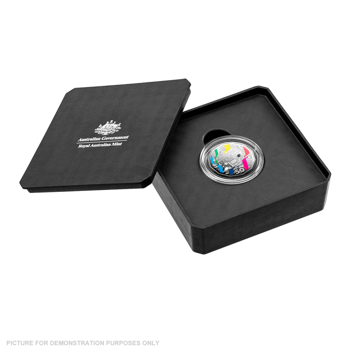 2026 RAM 50c Coloured Silver Proof Coin - First Television Broadcst 70th