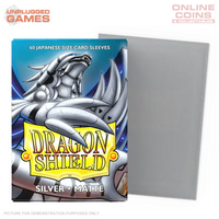 Dragon Shield 60 Japanese Size Card Sleeves - Matte Silver