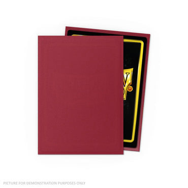 Dragon Shield 100 Standard Size Card Sleeves – Matte – Blood Red