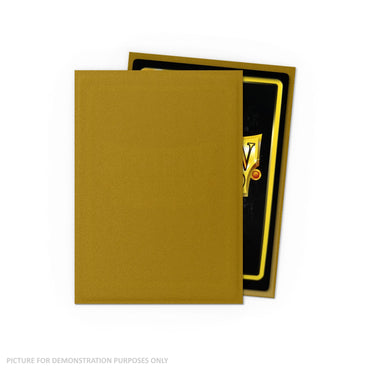 Dragon Shield 100 Standard Size Card Sleeves - Matte Gold