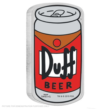 2019 - Perth Mint - Duff Beer 1oz Coloured Silver Coin